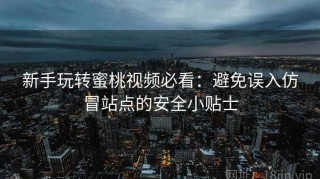 新手玩转蜜桃视频必看：避免误入仿冒站点的安全小贴士