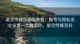 星空传媒保姆级教程：账号与隐私安全设置一文教会你，星空传媒百科