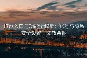 17cs入口与功能全解析：账号与隐私安全设置一文教会你