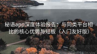 秘语app深度体验报告：与同类平台相比的核心优势与短板（入门友好版）