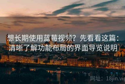 想长期使用蓝莓视频？先看看这篇：清晰了解功能布局的界面导览说明