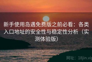 新手使用岛遇免费版之前必看：各类入口地址的安全性与稳定性分析（实测体验版）