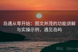 岛遇从零开始：图文并茂的功能讲解与实操示例，遇见岛屿