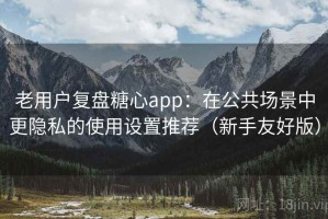 老用户复盘糖心app：在公共场景中更隐私的使用设置推荐（新手友好版）