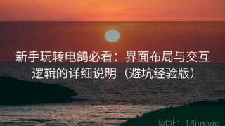 新手玩转电鸽必看：界面布局与交互逻辑的详细说明（避坑经验版）