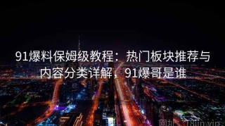 91爆料保姆级教程：热门板块推荐与内容分类详解，91爆哥是谁