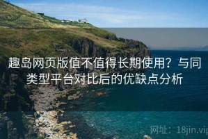 趣岛网页版值不值得长期使用？与同类型平台对比后的优缺点分析