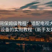 91官网保姆级教程：适配电视大屏与投屏设备的实用教程（新手友好版）