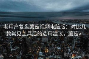 老用户复盘蘑菇视频电脑版：对比几款常见工具后的选用建议，蘑菇vr