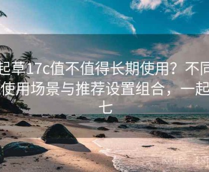 一起草17c值不值得长期使用？不同人群使用场景与推荐设置组合，一起十七