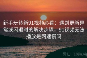 新手玩转新91视频必看：遇到更新异常或闪退时的解决步骤，91视频无法播放是网速慢吗