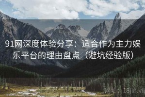 91网深度体验分享：适合作为主力娱乐平台的理由盘点（避坑经验版）