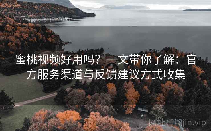 蜜桃视频好用吗？一文带你了解：官方服务渠道与反馈建议方式收集