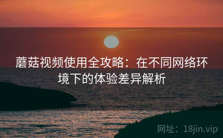 蘑菇视频使用全攻略:在不同网络环境下的体验差异解析 蘑菇视频使用全攻略:在不同网络环境下的体验差异解析