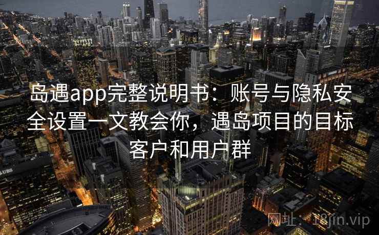岛遇app完整说明书：账号与隐私安全设置一文教会你，遇岛项目的目标客户和用户群