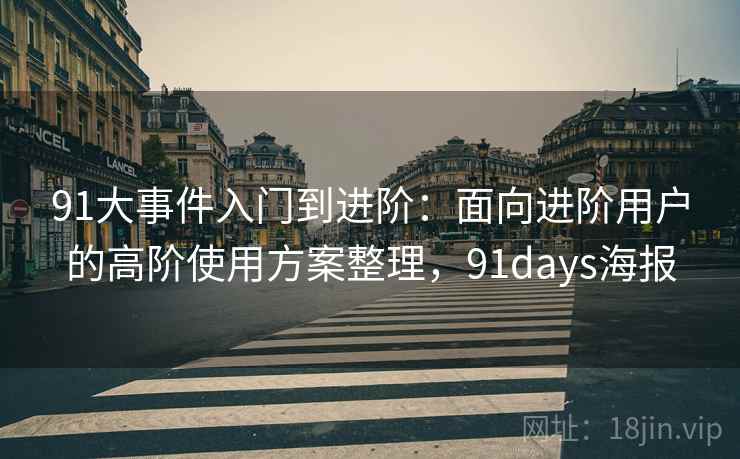 91大事件入门到进阶：面向进阶用户的高阶使用方案整理，91days海报