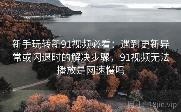 新手玩转新91视频必看:遇到更新异常或闪退时的解决步骤,91视频无法播放是网速慢吗 新手玩转新91视频必看:遇到更新异常或闪退时的解决步骤,91视频无法播放是网速慢吗