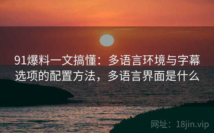 91爆料一文搞懂:多语言环境与字幕选项的配置方法,多语言界面是什么 91爆料一文搞懂:多语言环境与字幕选项的配置方法,多语言界面是什么